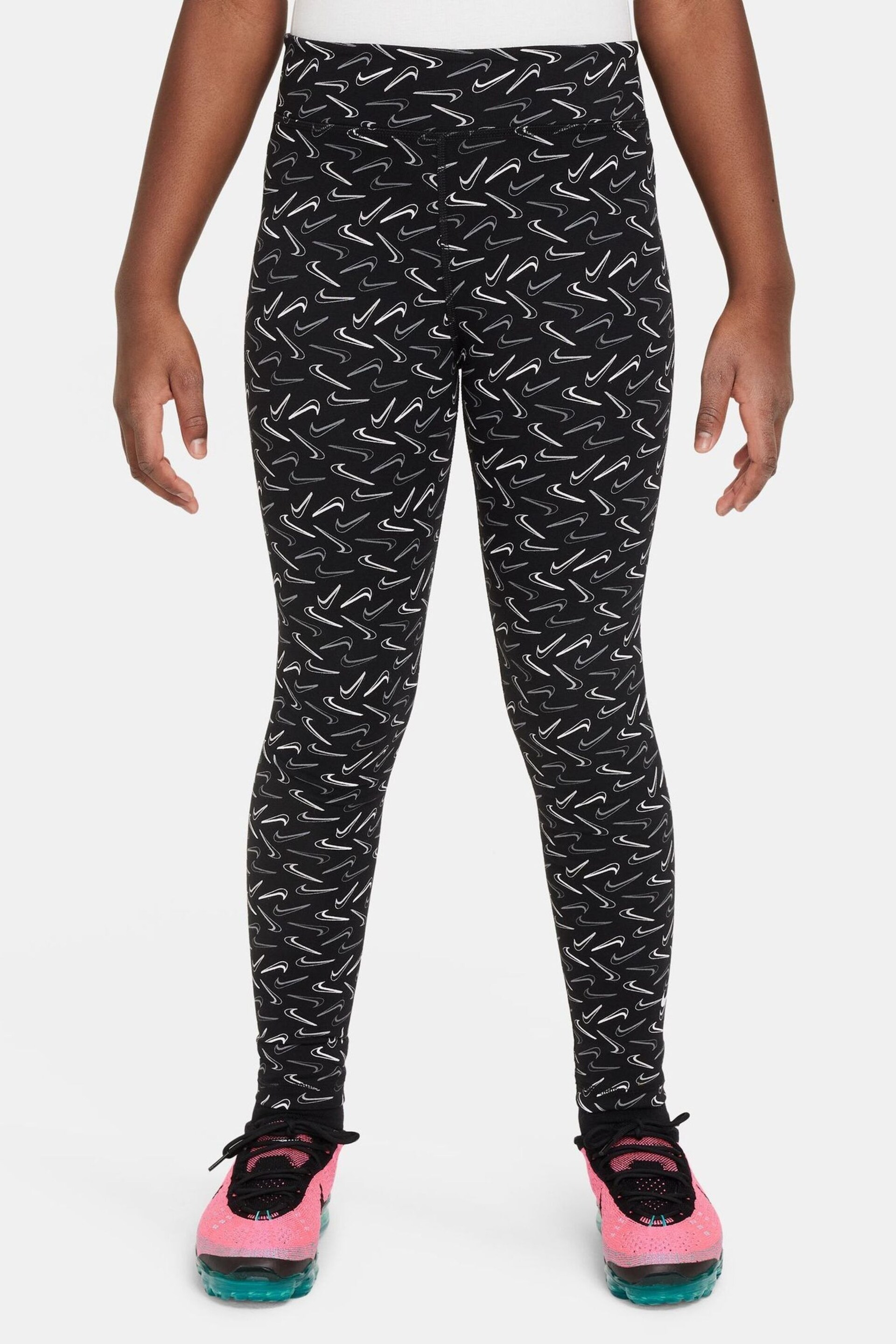 Nike Black Sportswear Essential Mid-Rise Leggings - Image 1 of 5