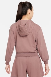 Nike Brown Sportswear Full Zip Jersey Hoodie - Image 2 of 5