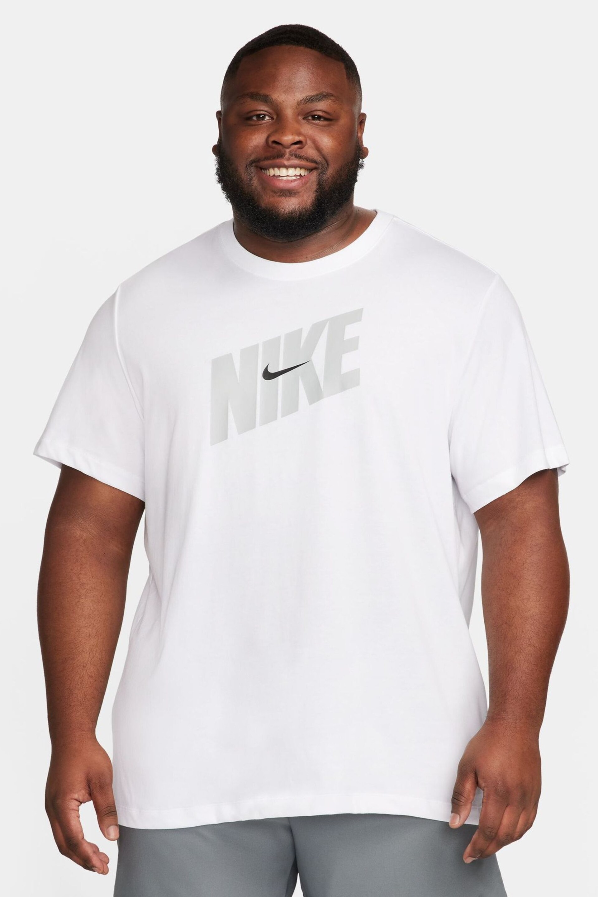 Nike White Dri-FIT Training T-Shirt - Image 1 of 5