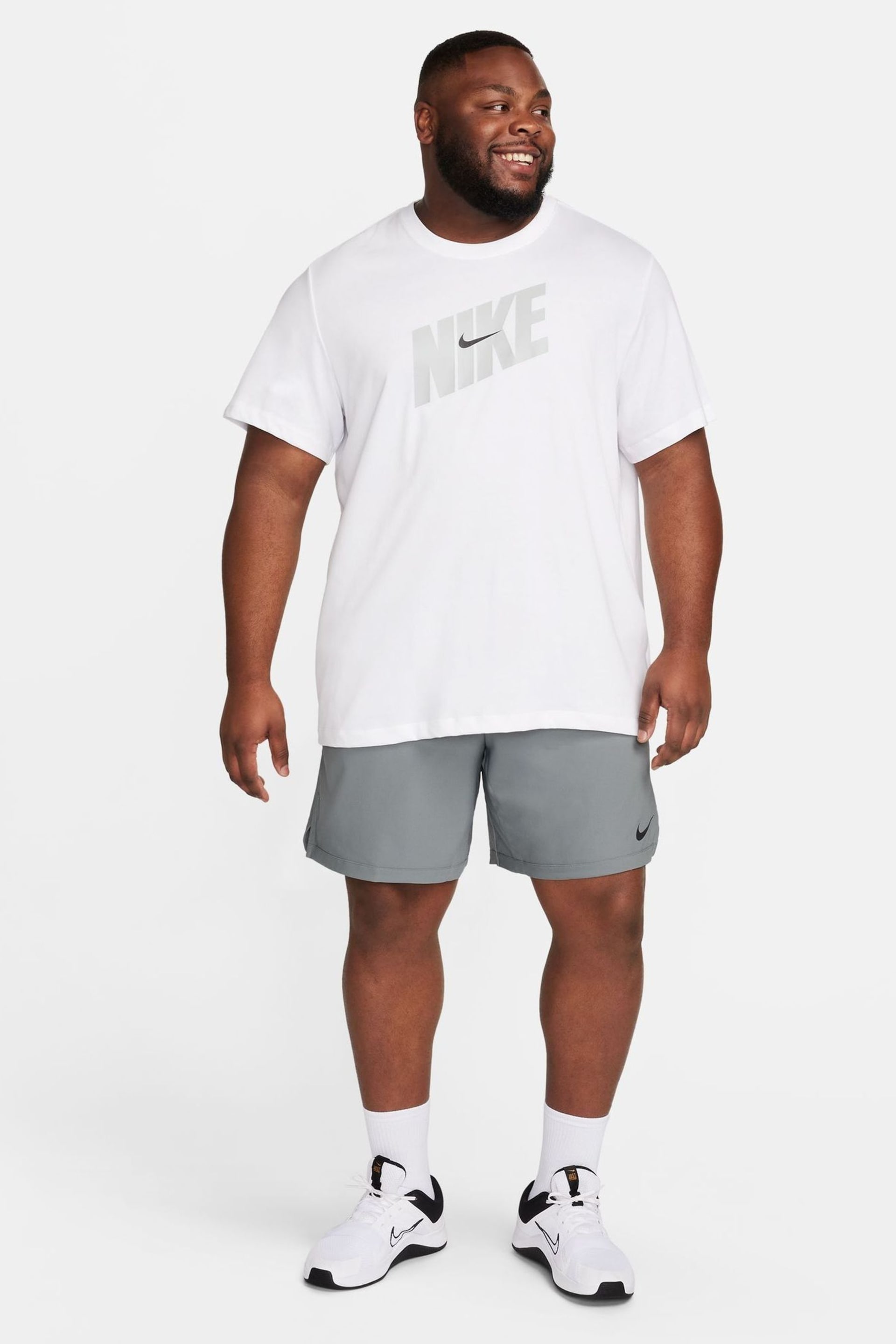 Nike White Dri-FIT Training T-Shirt - Image 3 of 5