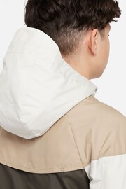 Nike Khaki/Neutral Sportswear Windrunner Hooded Jacket - Image 5 of 6