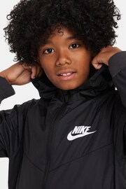 Nike Black Sportswear Windrunner Hooded Jacket - Image 4 of 7