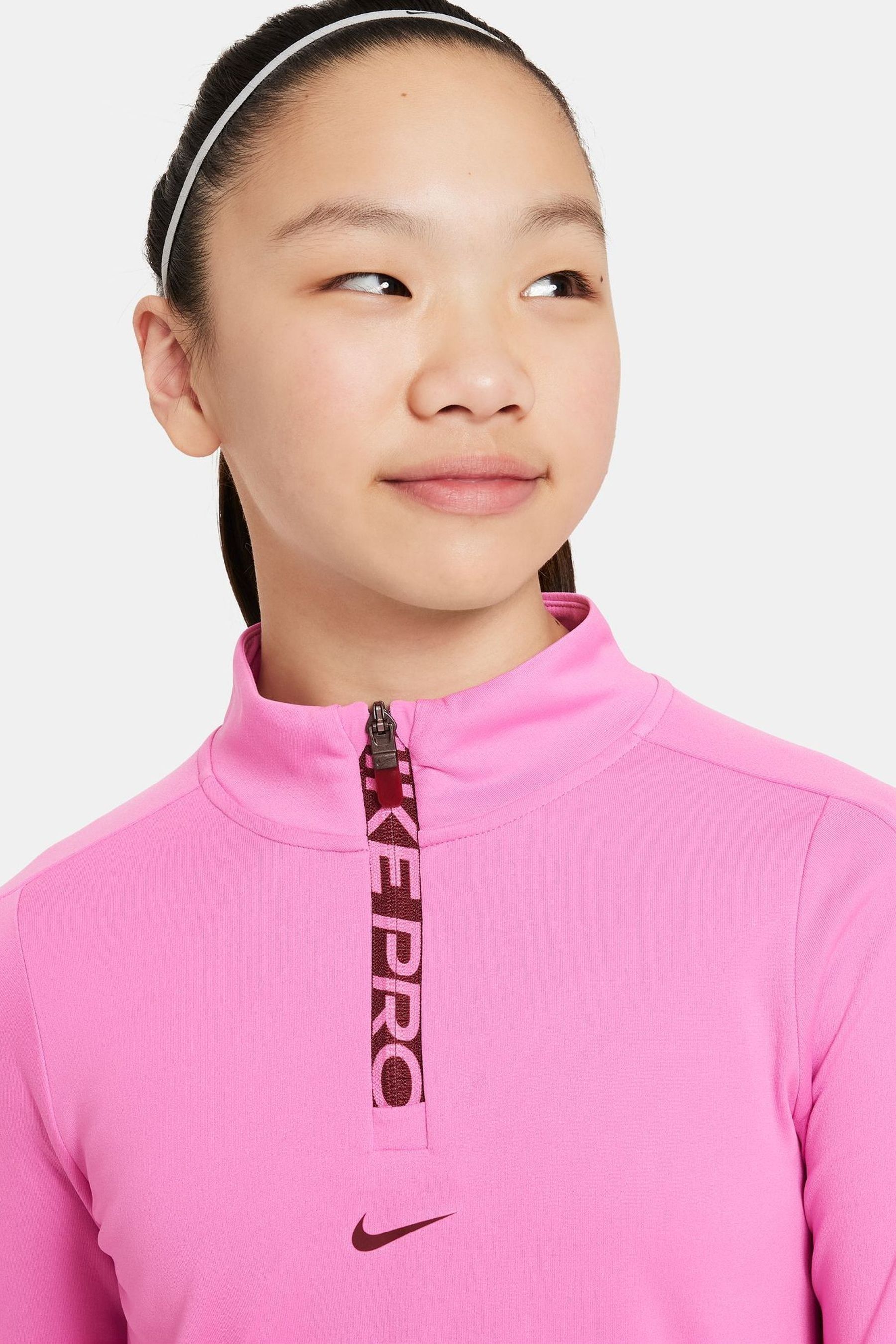 Pink nike half zip top outlet