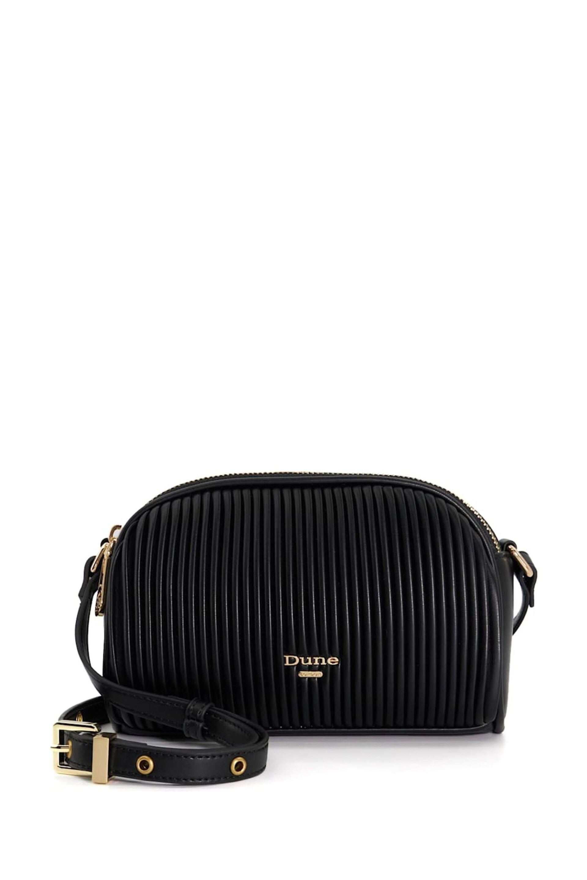 Dune London Black Detail Pleat Cross-Body Mini Bag - Image 3 of 6