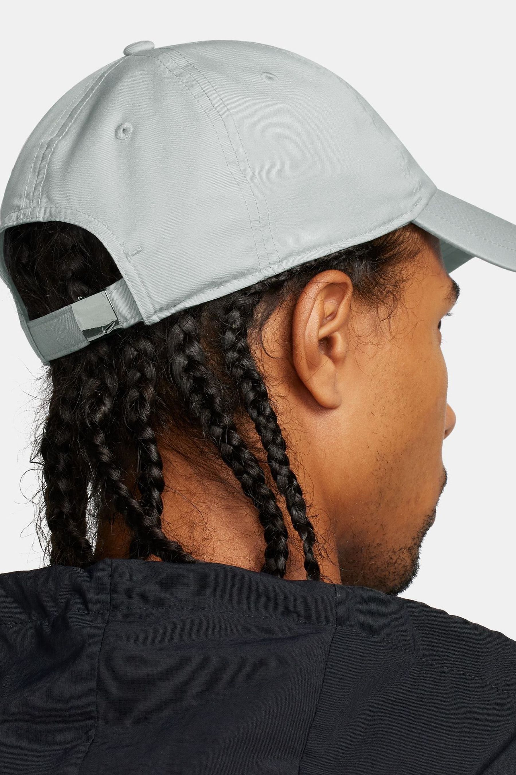 Buy Nike Grey Dri FIT Club Unstructured Metal Swoosh Cap from the Next UK online shop