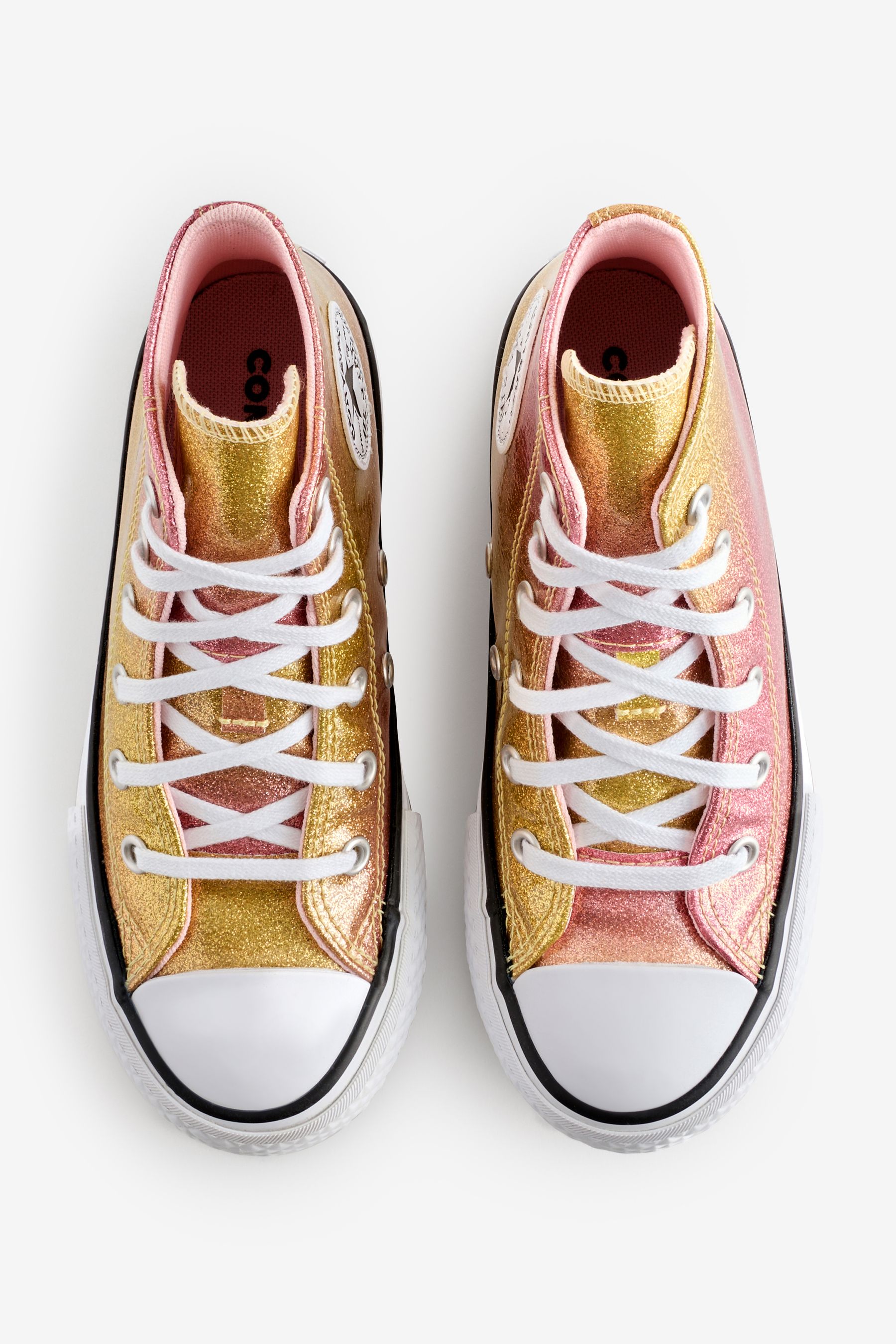 Gold converse junior on sale