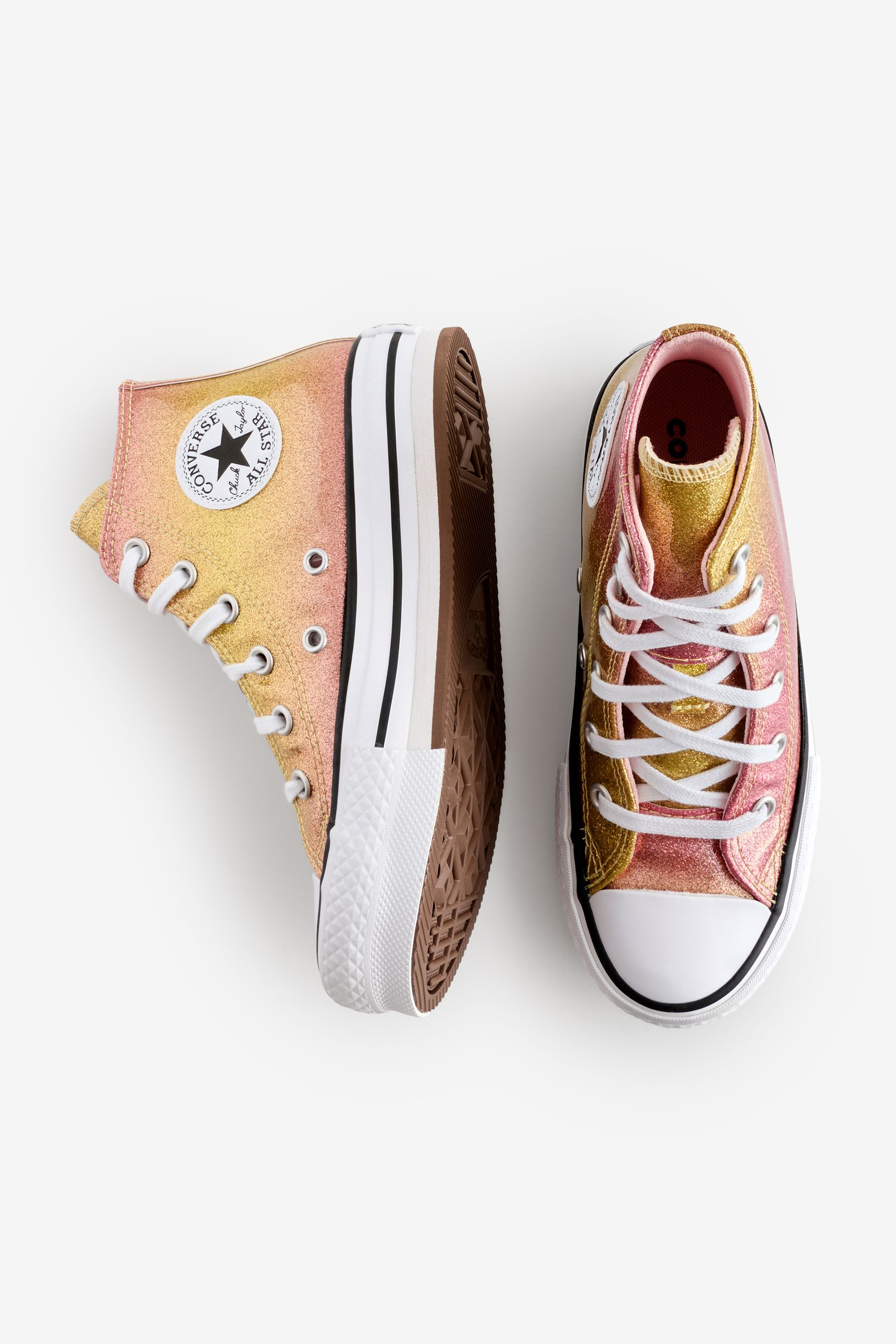 Buy Converse Pink Chuck Taylor Glitter Ombre EVA Lift Junior Trainers from Next Canada