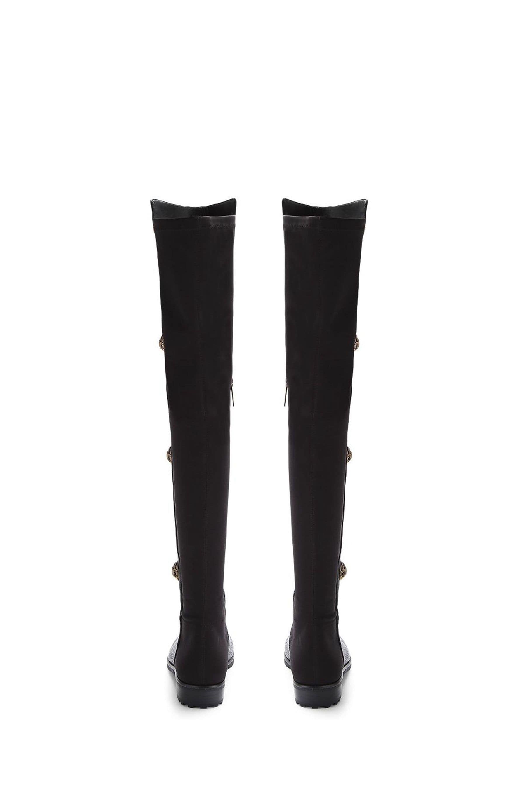 Buy Kurt Geiger London Shoreditch Over the Knee Flat Black Boots from the Next UK online shop