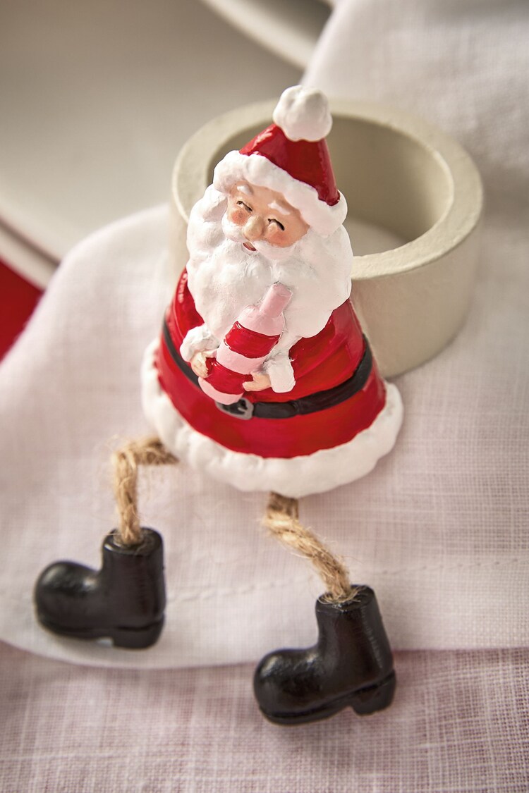 Buy Set of 4 Red Fun Christmas Santa Napkin Rings from Next United Arab ...