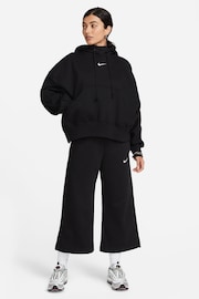 Nike Black Sportswear Phoenix Fleece High-Waisted Cropped Sweatpants - Image 3 of 7