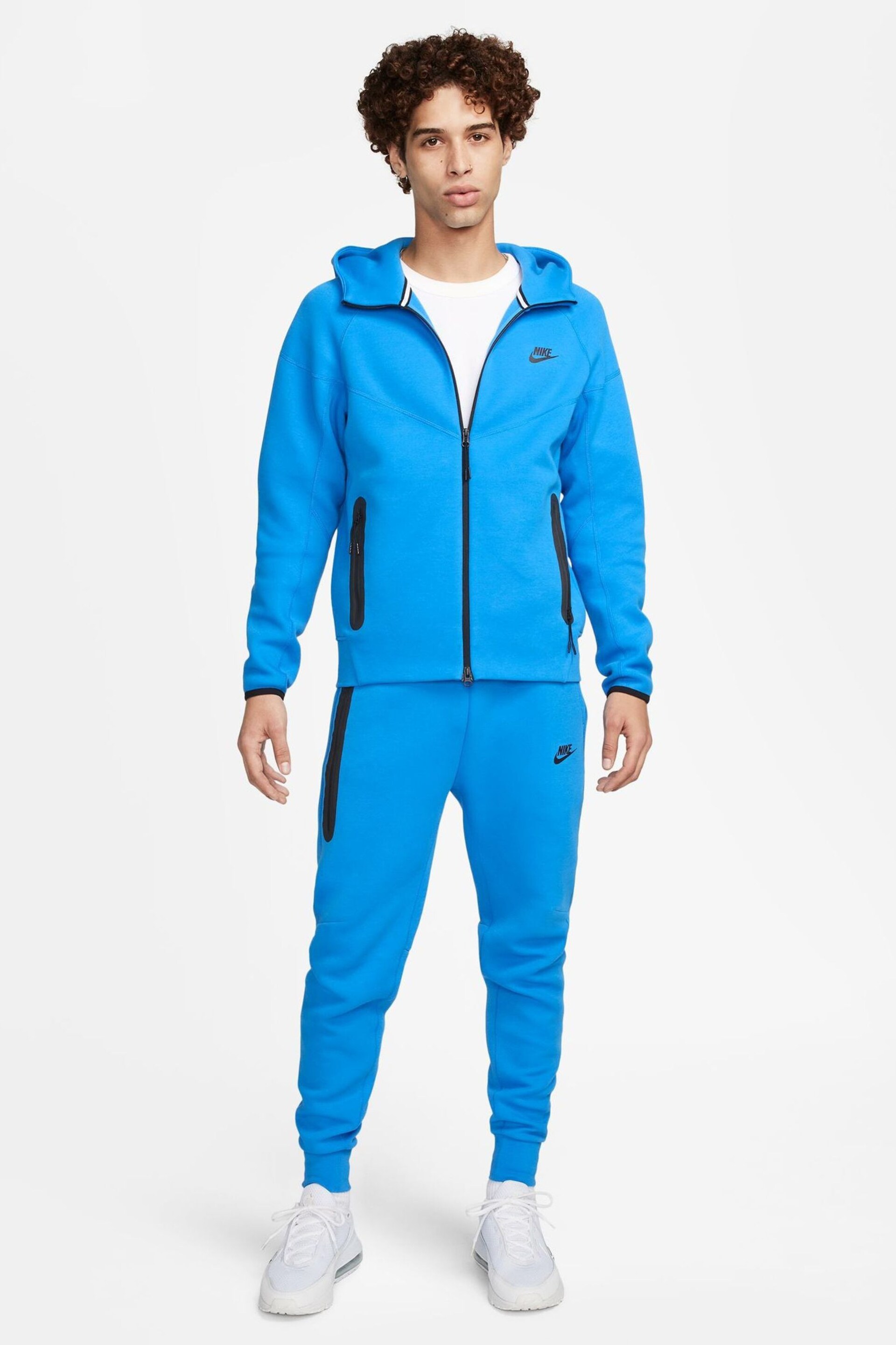 Nike Blue Tech Fleece Joggers - Image 3 of 11