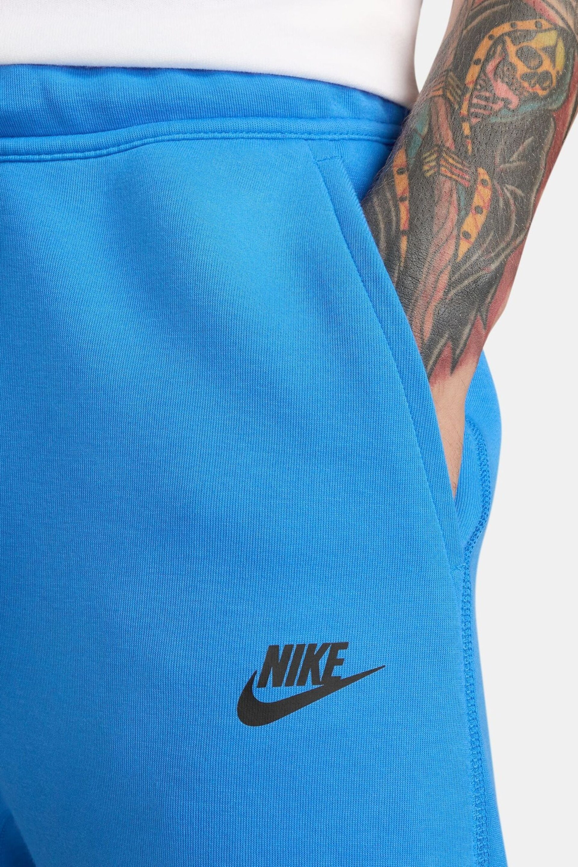 Nike Blue Tech Fleece Joggers - Image 5 of 11