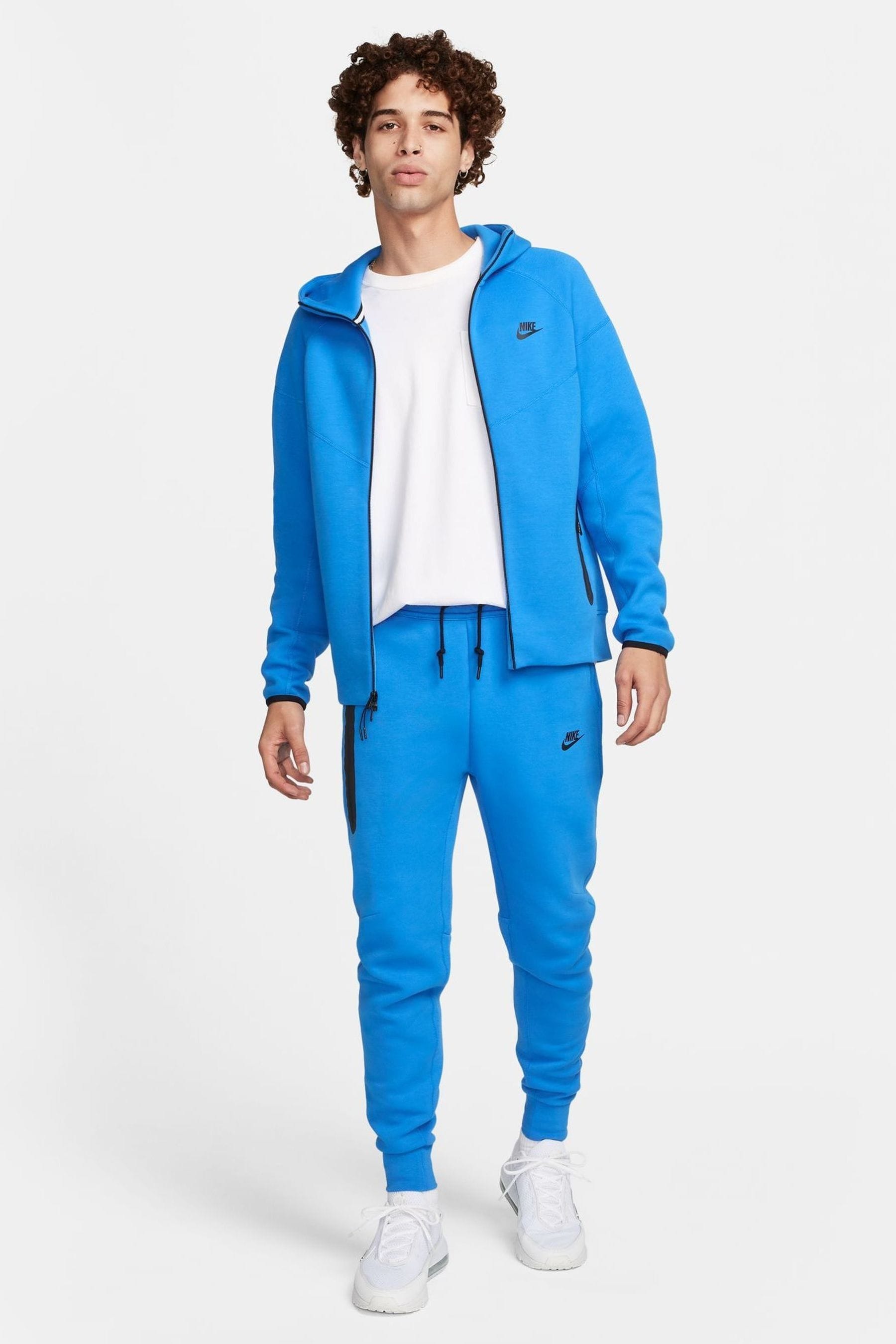 Buy Nike Blue Black Tech Fleece Zip Up Hoodie from Next Luxembourg