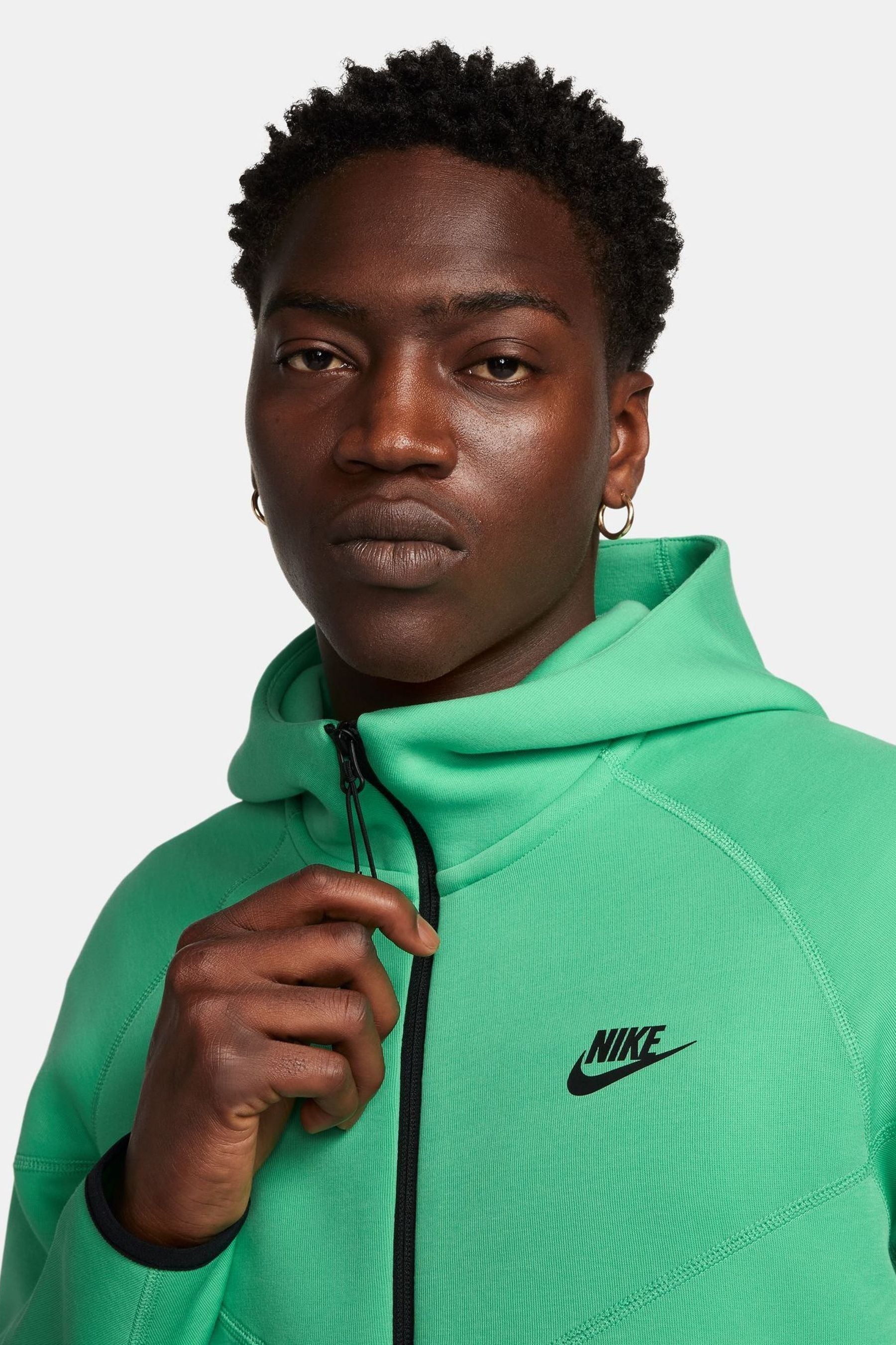 Buy Nike Light Green Tech Fleece Zip Up Hoodie from Next Luxembourg