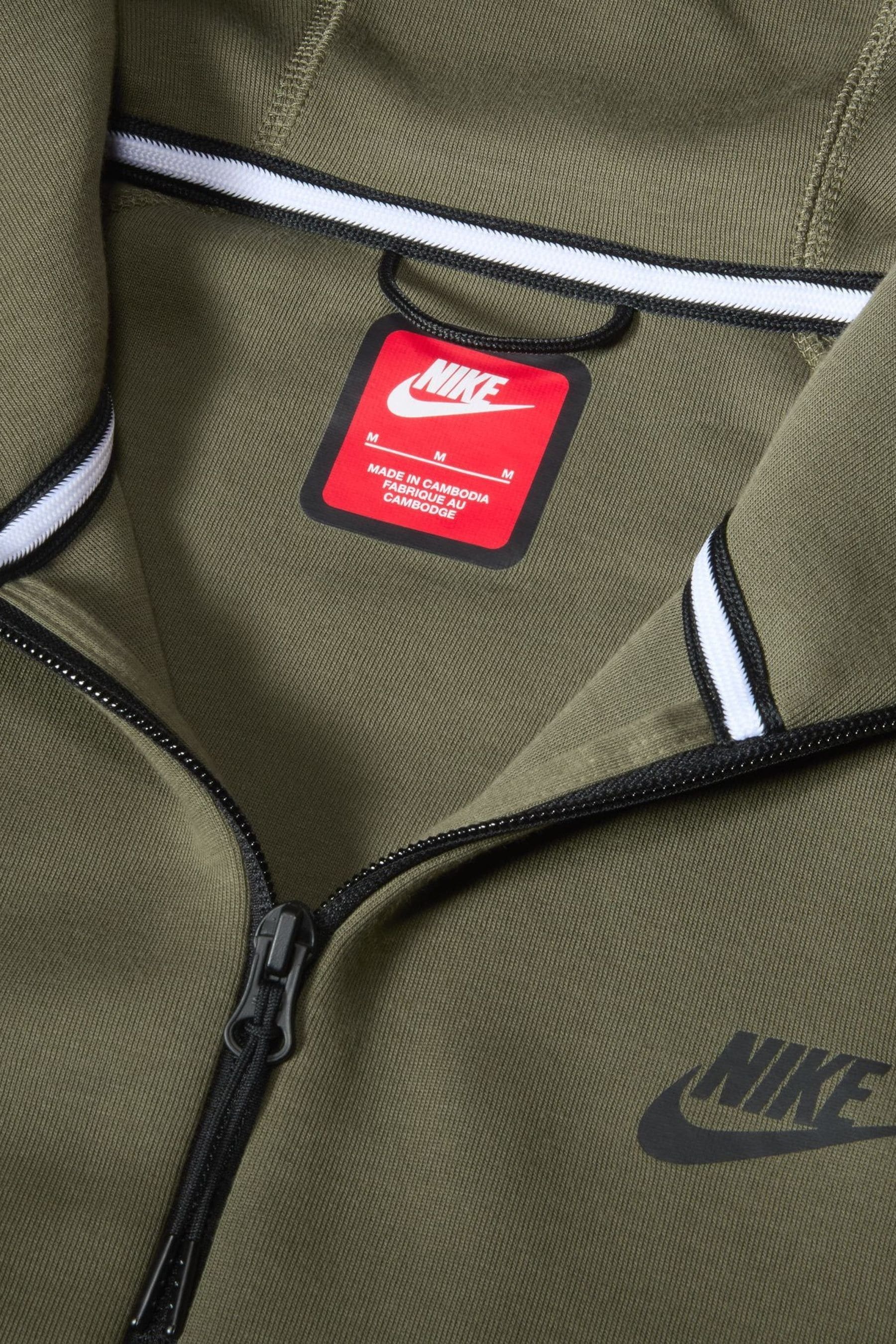 Buy Nike Dark Green Tech Fleece Zip Up Hoodie from Next Netherlands