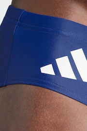 adidas Blue Solid Swim Trunks - Image 5 of 6