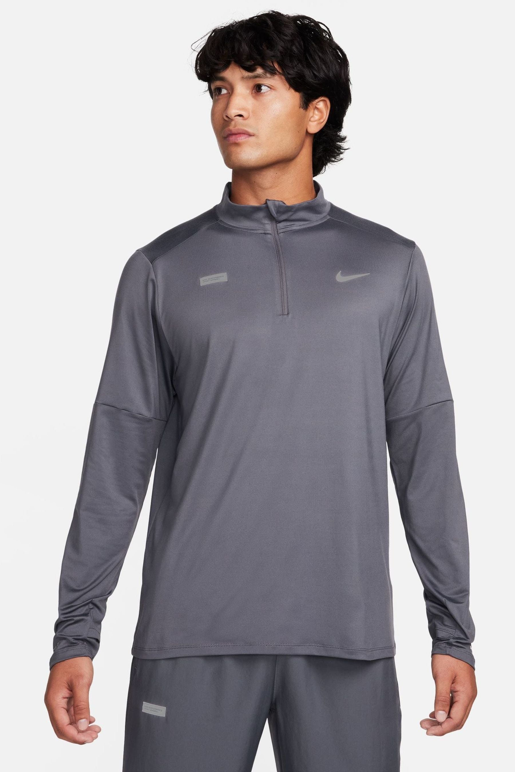 Buy Nike Grey Dri FIT Element Flash Half Zip Running Fleeces from Next Belgium