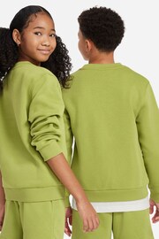 Nike Chartreuse Green Club Fleece Sweatshirt - Image 4 of 7
