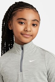 Nike Dark Grey Heather Dri-FIT Long-Sleeve 1/2 Zip Top - Image 4 of 6