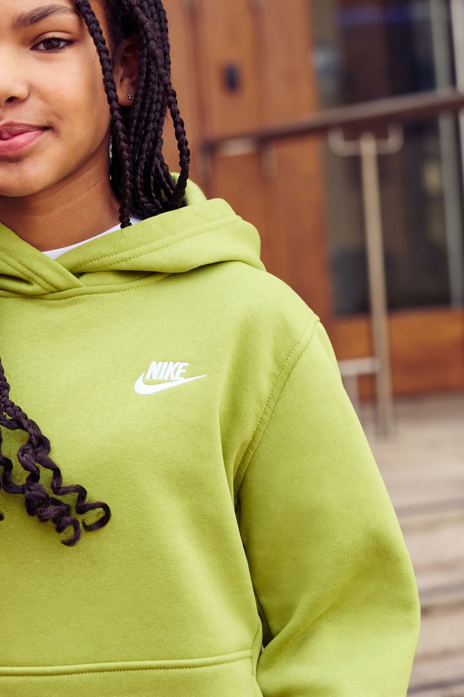 Buy Nike Chartreuse Green Club Fleece Overhead Hoodie from Next Lithuania