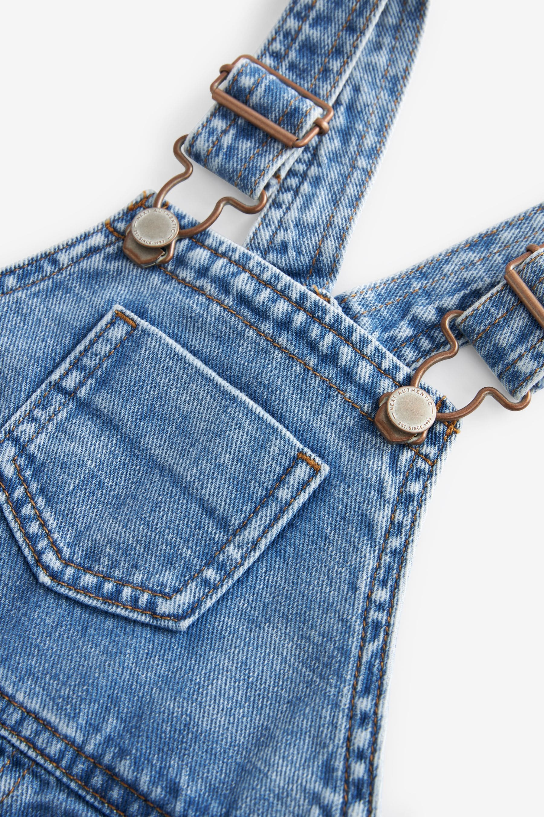 Buy Light Blue 100 Cotton Denim Dungarees 3mths 7yrs from Next Luxembourg