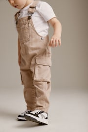 黃褐色棕色 - 100% Cotton Cargo Dungarees (3mths-7yrs) - 圖片 4，共 8