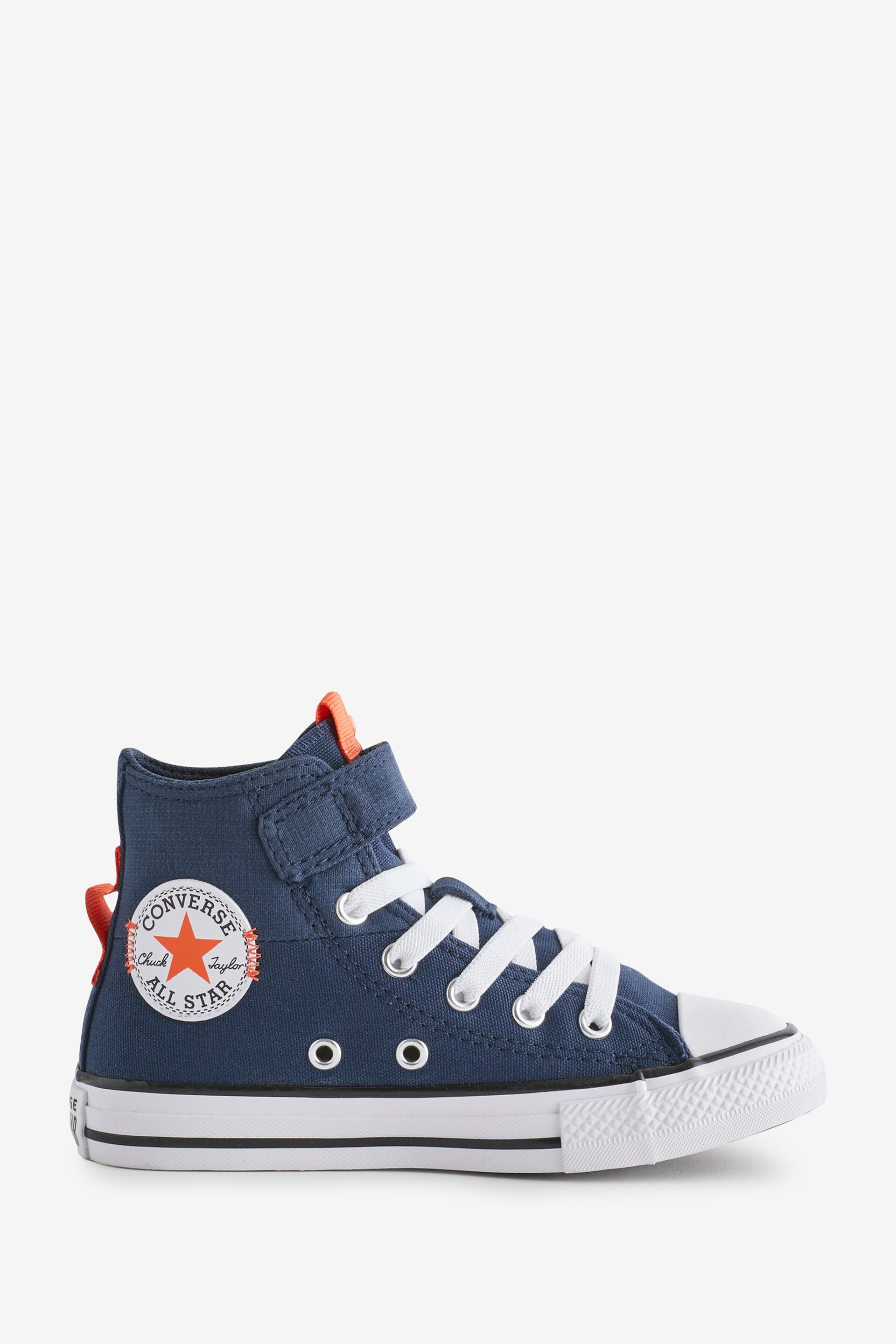 Converse Navy Junior Chuck Taylor All Star 1V Trainers - Image 1 of 9