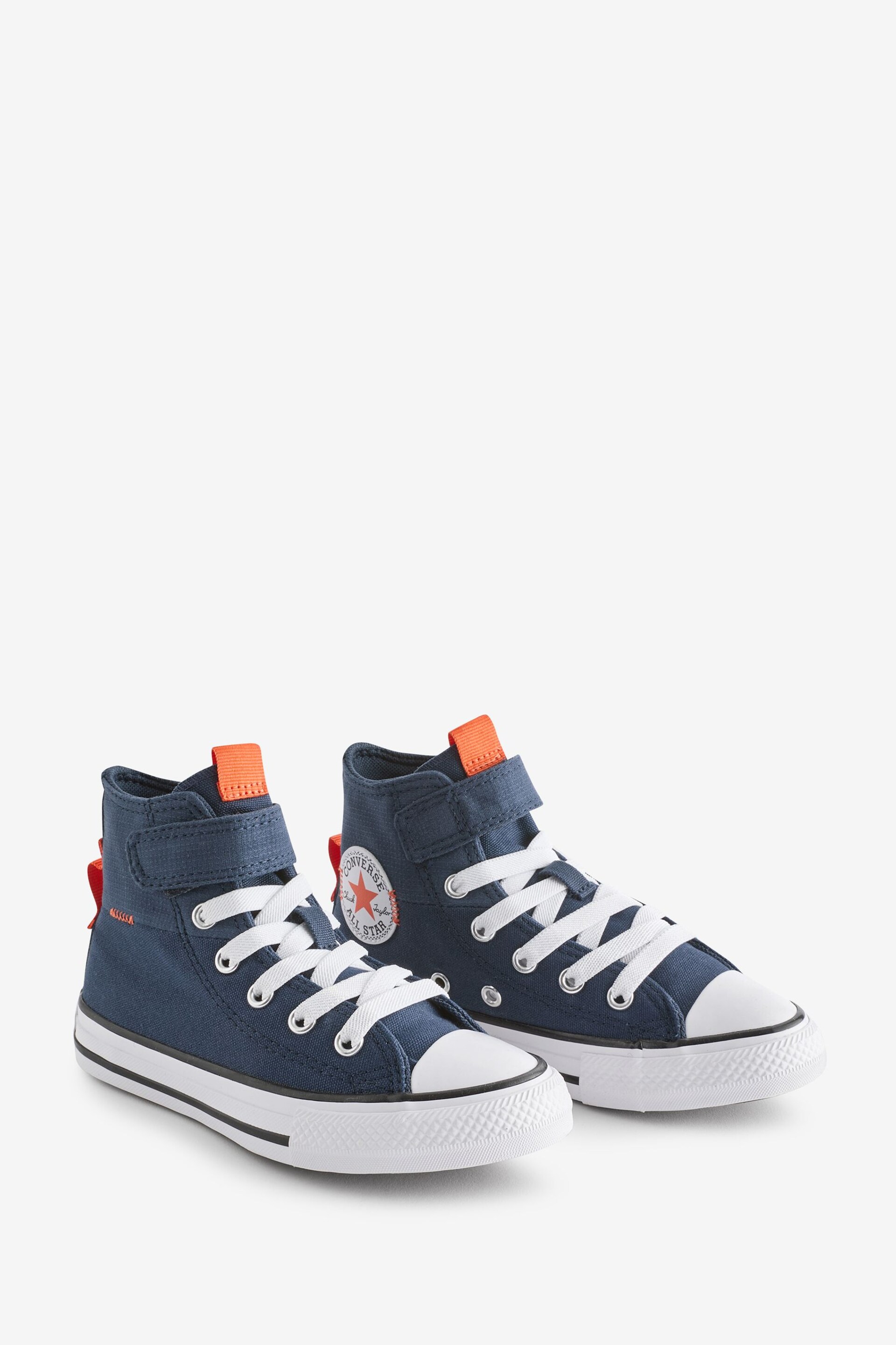 Converse Navy Junior Chuck Taylor All Star 1V Trainers - Image 3 of 9