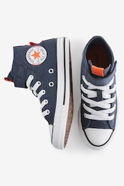 Converse Navy Junior Chuck Taylor All Star 1V Trainers - Image 4 of 9