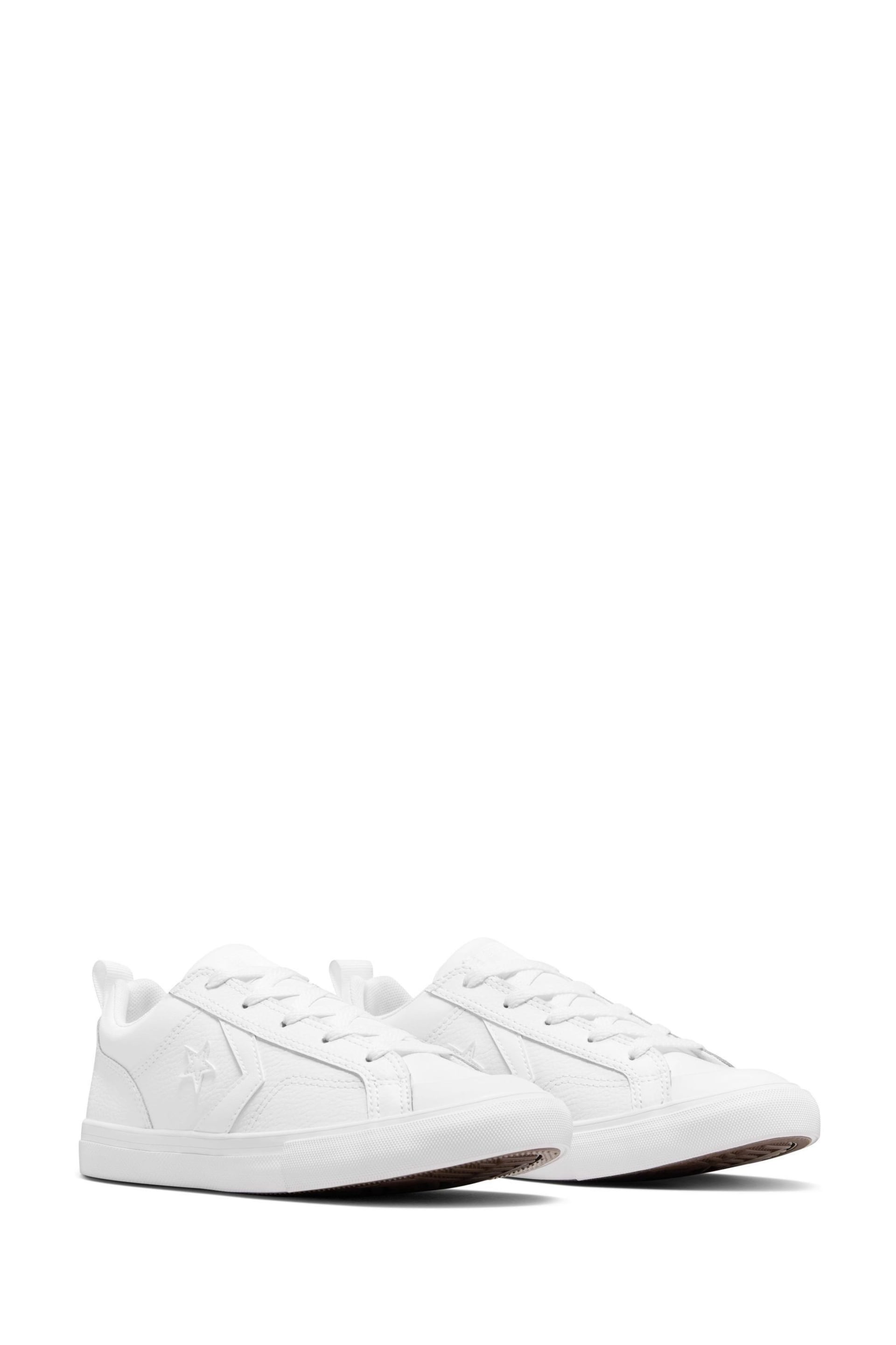 Converse White Youth Pro Blaze Ox Trainers - Image 8 of 8