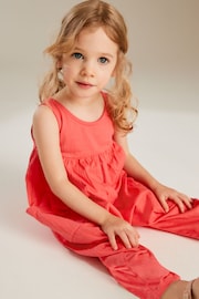 Coral Pink Sleeveless Jumpsuit (3mths-7yrs) - Image 2 of 7