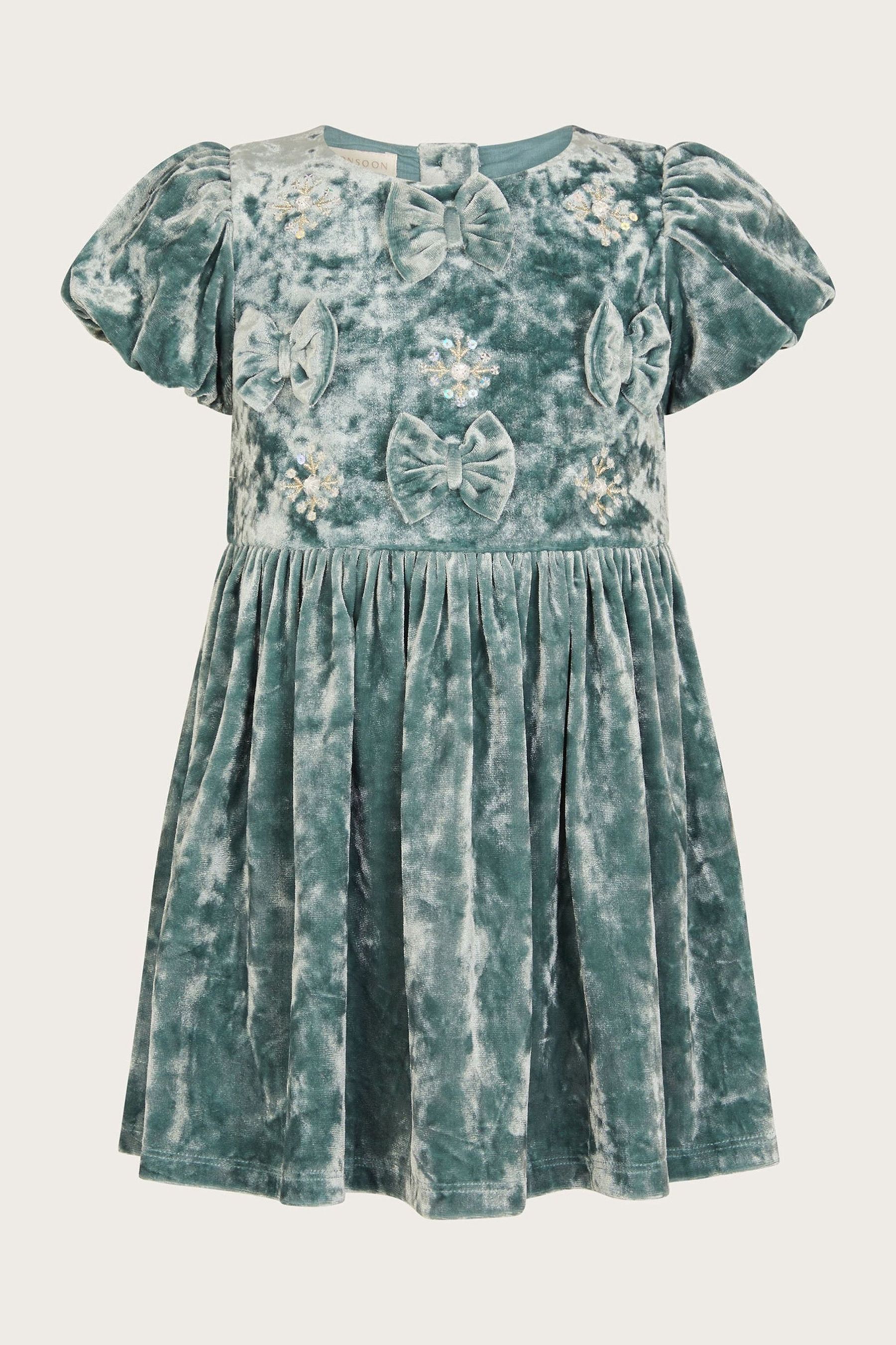 Green velvet dress monsoon clearance
