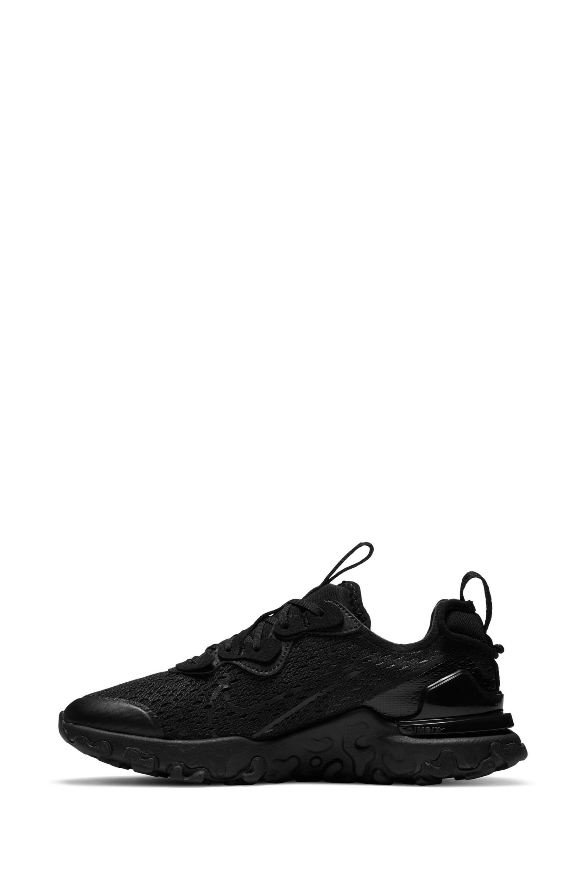 Nike Black React Vision Youth Trainers - Image 4 of 10