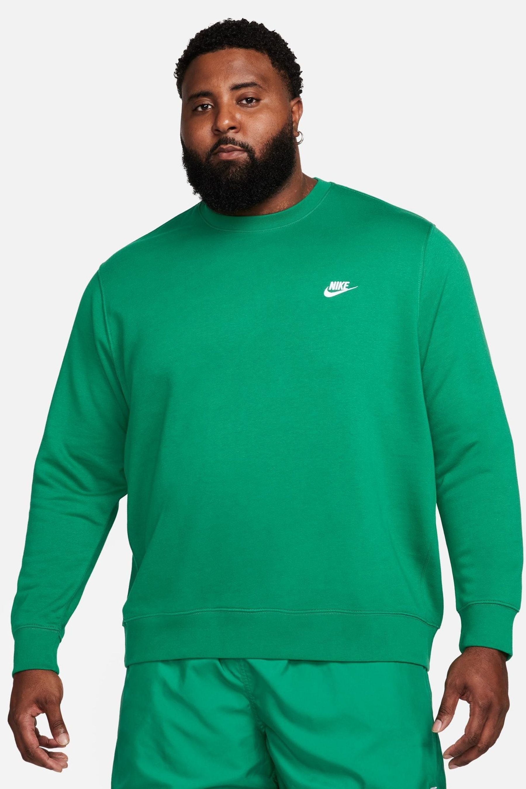 Buy Nike Light Green Club Crew Sweatshirt from Next Austria