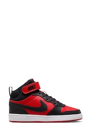 Nike Red/Black Youth Court Borough Mid Trainers - Image 1 of 11