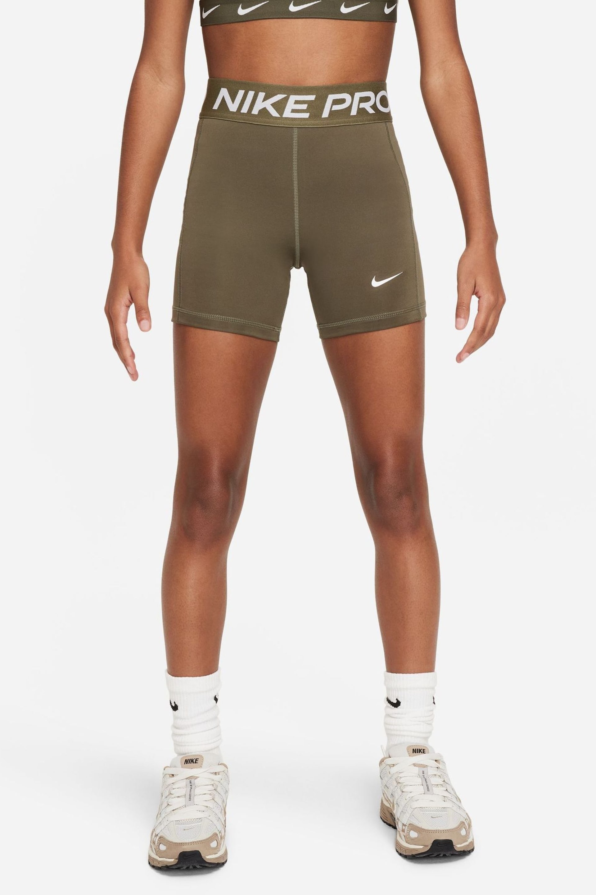 Nike Brown Pro 3 Inch Period Leak Protection Shorts - Image 1 of 5