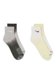 Nike Natural Everyday Plus Cushioned Ankle Socks (2 Pairs) - Image 3 of 4