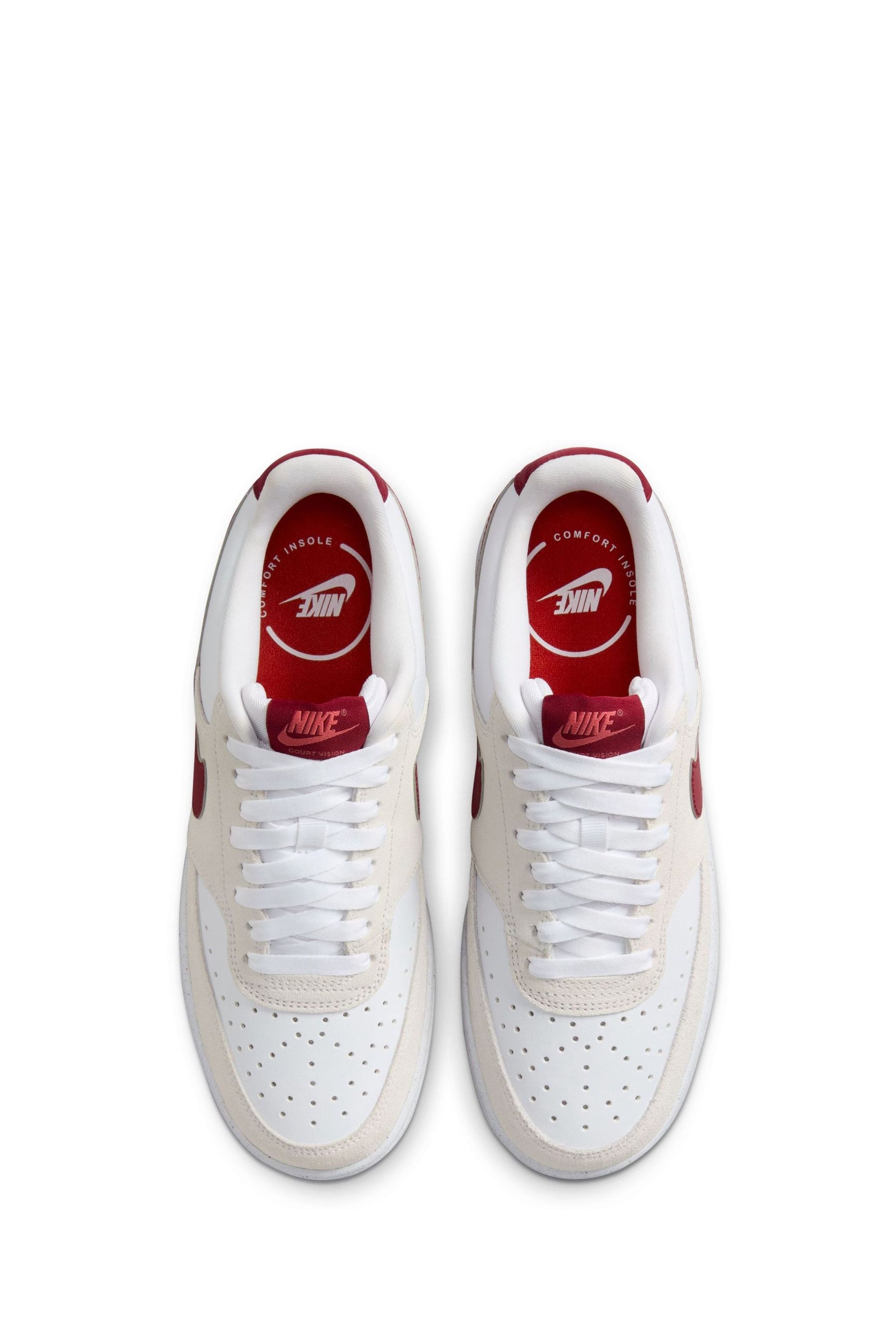 Buy Nike Red Cream Court Vision Low Trainers from the Next UK online shop