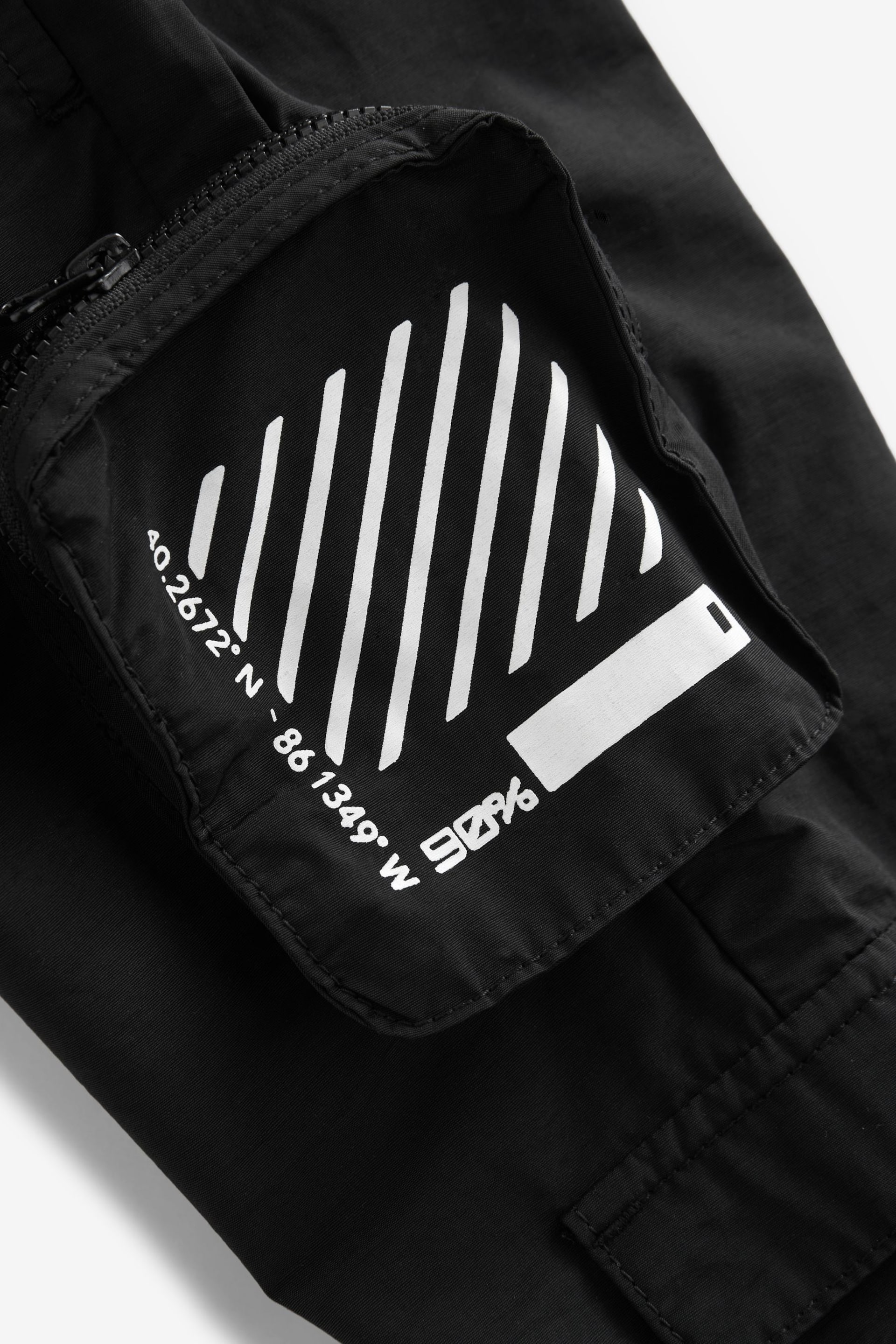 Black Multi Pocket Cargo Trousers & T-Shirt Set (3mths-7yrs) - Image 9 of 9