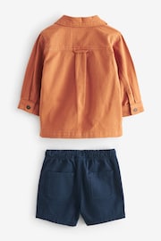 Orange Denim Shacket, T-Shirt and Shorts Set (3mths-7yrs) - Image 6 of 8