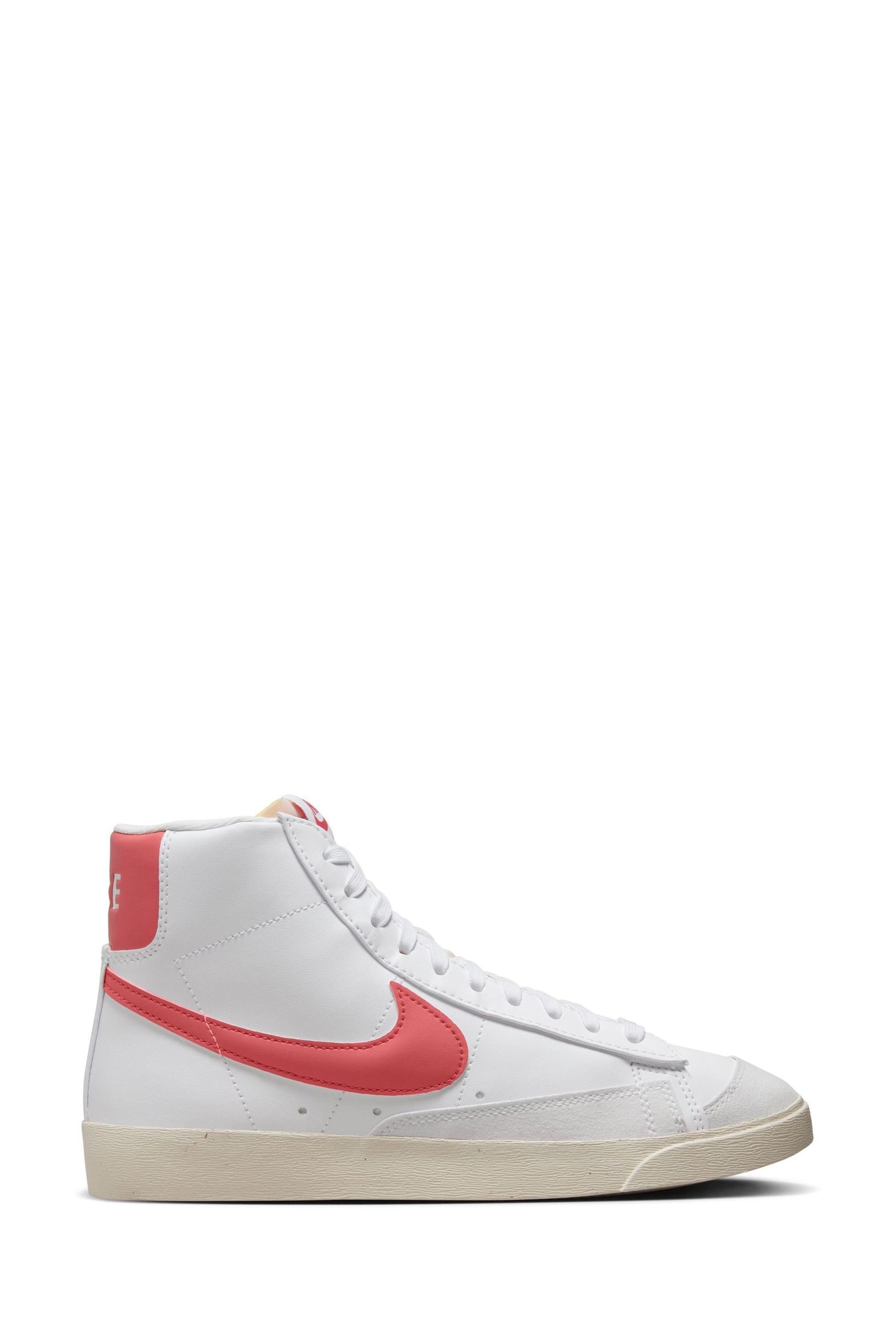 Buy Nike White Red Blazer Mid Trainers from Next Luxembourg