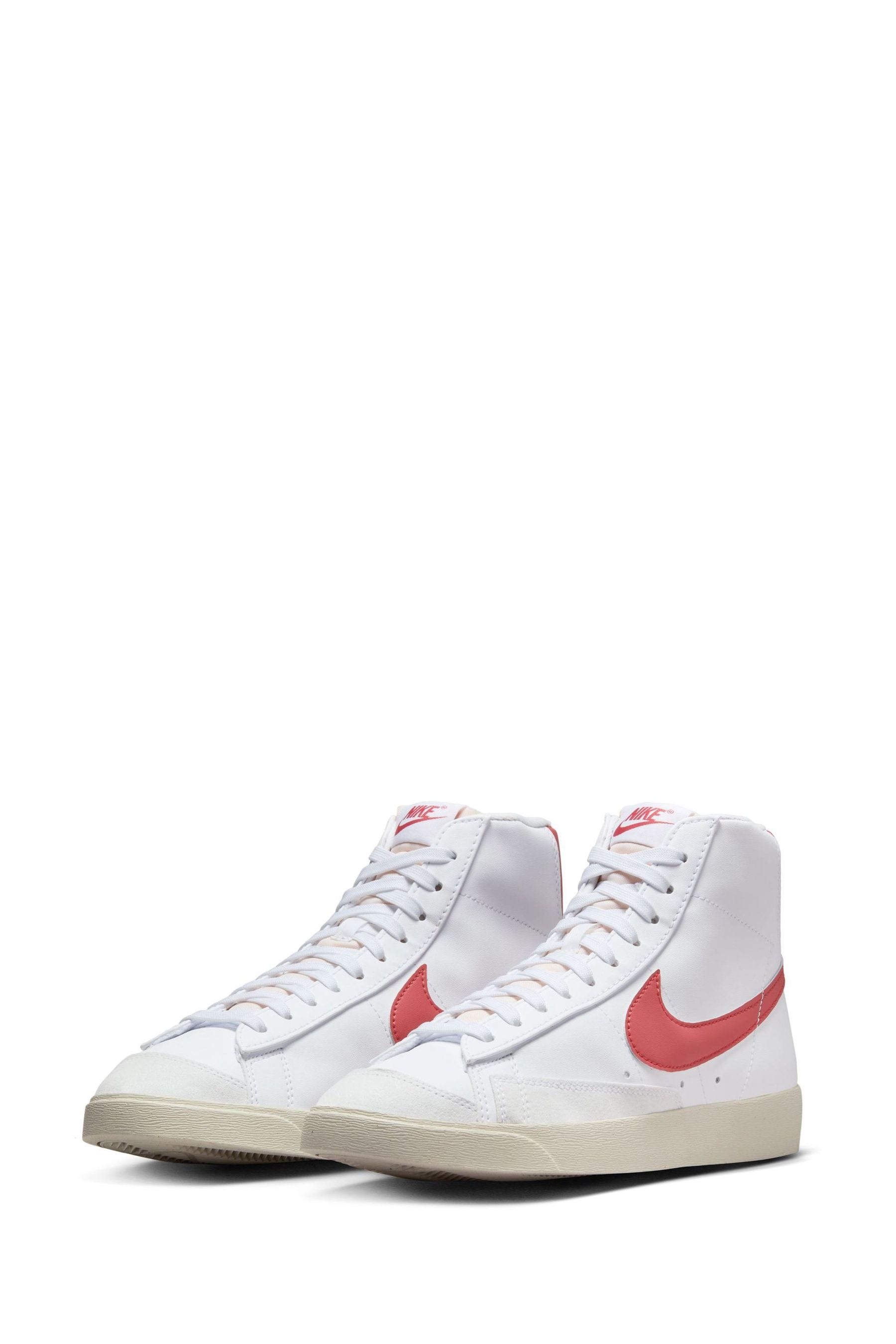 Buy Nike White Red Blazer Mid Trainers from Next Ireland