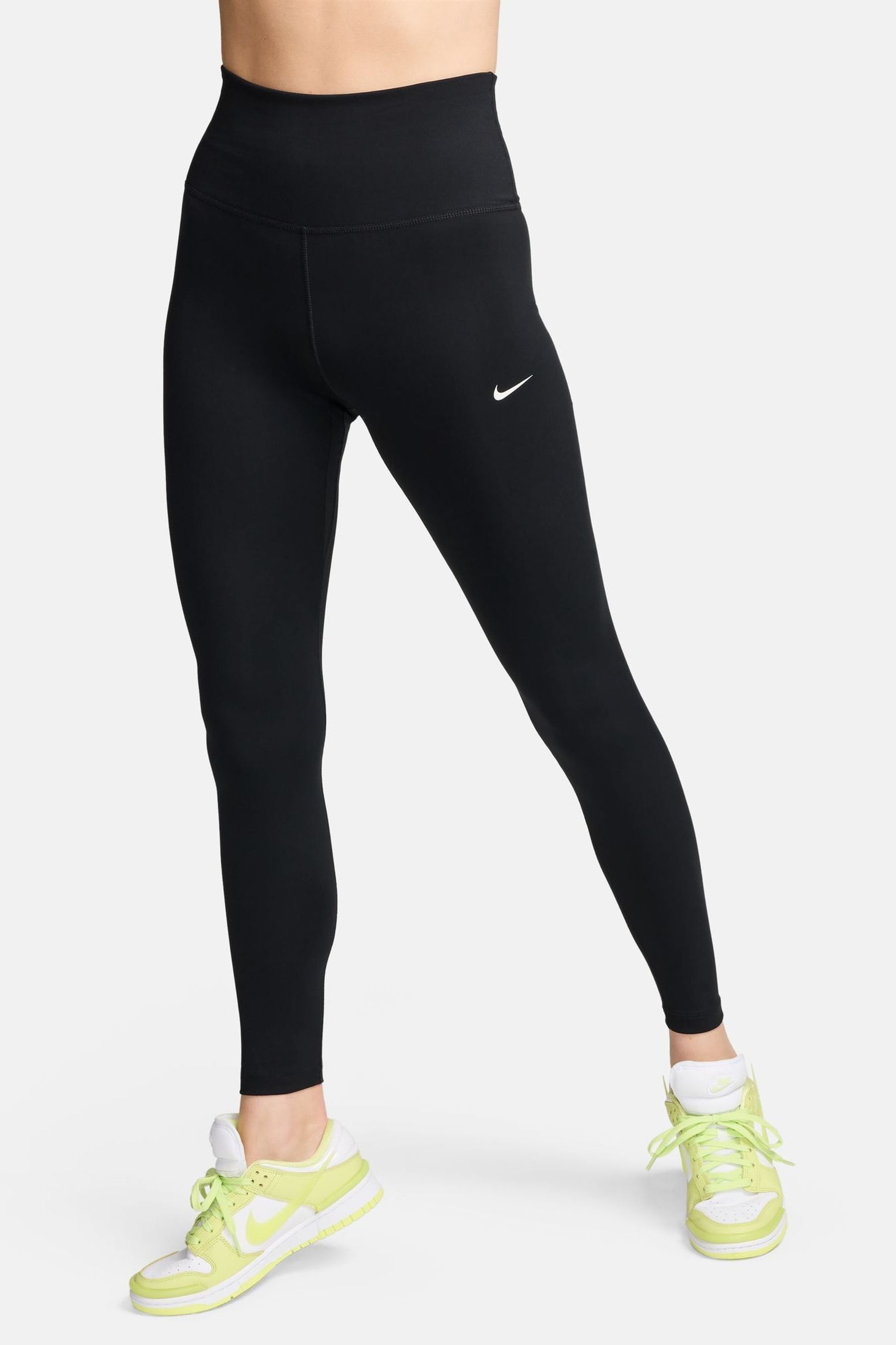 Nike black full length leggings discount