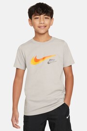 Nike Grey Swoosh T-Shirt - Image 1 of 4