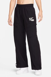 Nike Black Swoosh Logo Cargo Joggers - Image 1 of 9