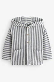 Navy/White Long Sleeves Stripe Hooded Shirt (3mths-7yrs) - Image 6 of 8