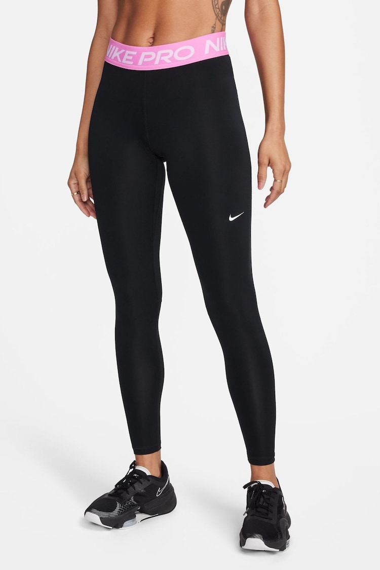 Nike Black/Pink Pro 365 Leggings - Image 1 of 5