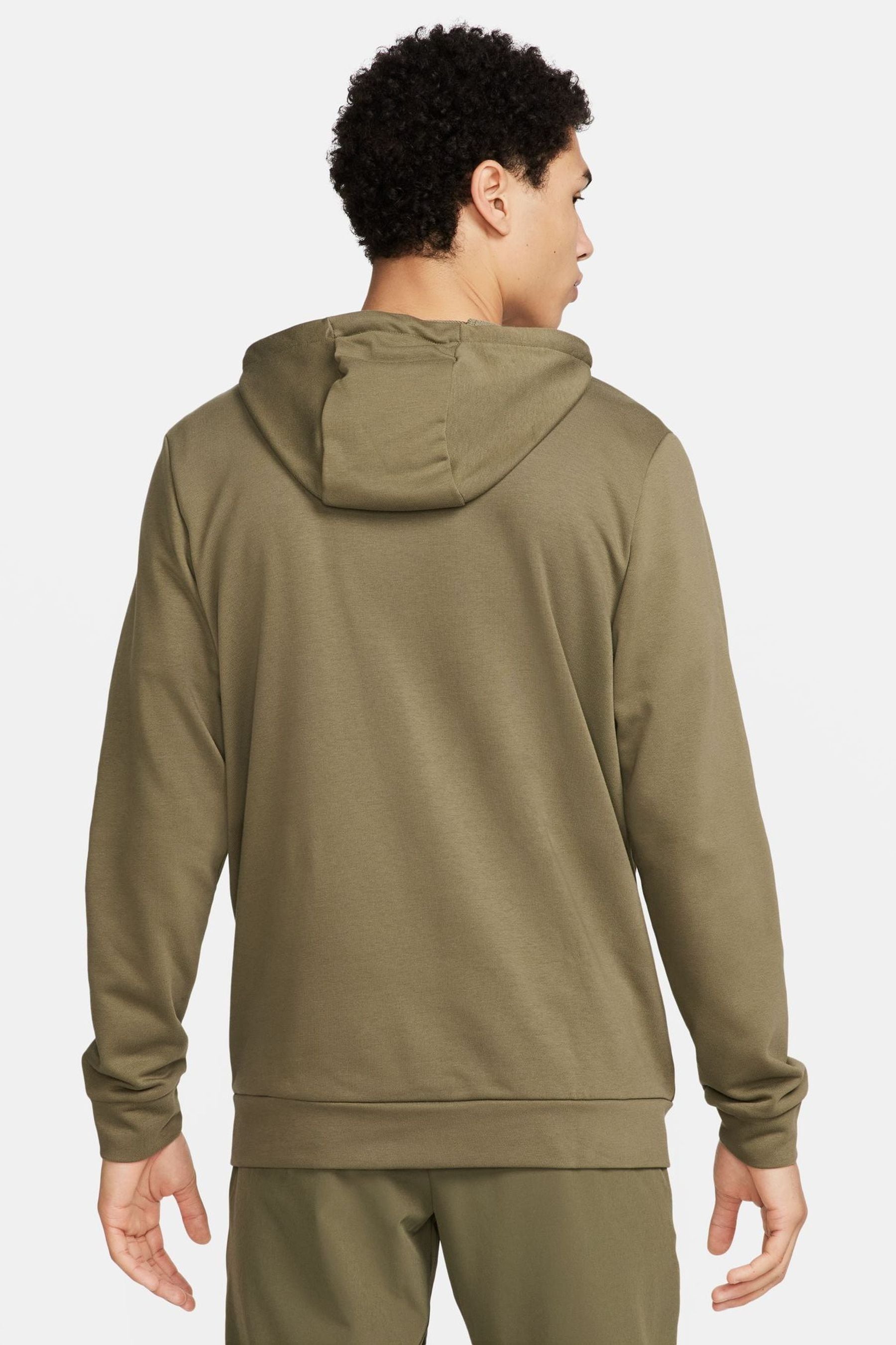 Buy Nike Olive Green Dri FIT Zip Up Training Hoodie from Next Luxembourg