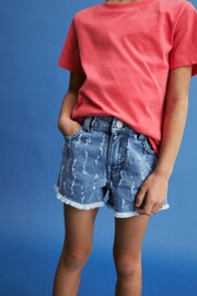 Destroy Regular Length Frayed Edge Shorts (3-16yrs) - Image 4 of 7