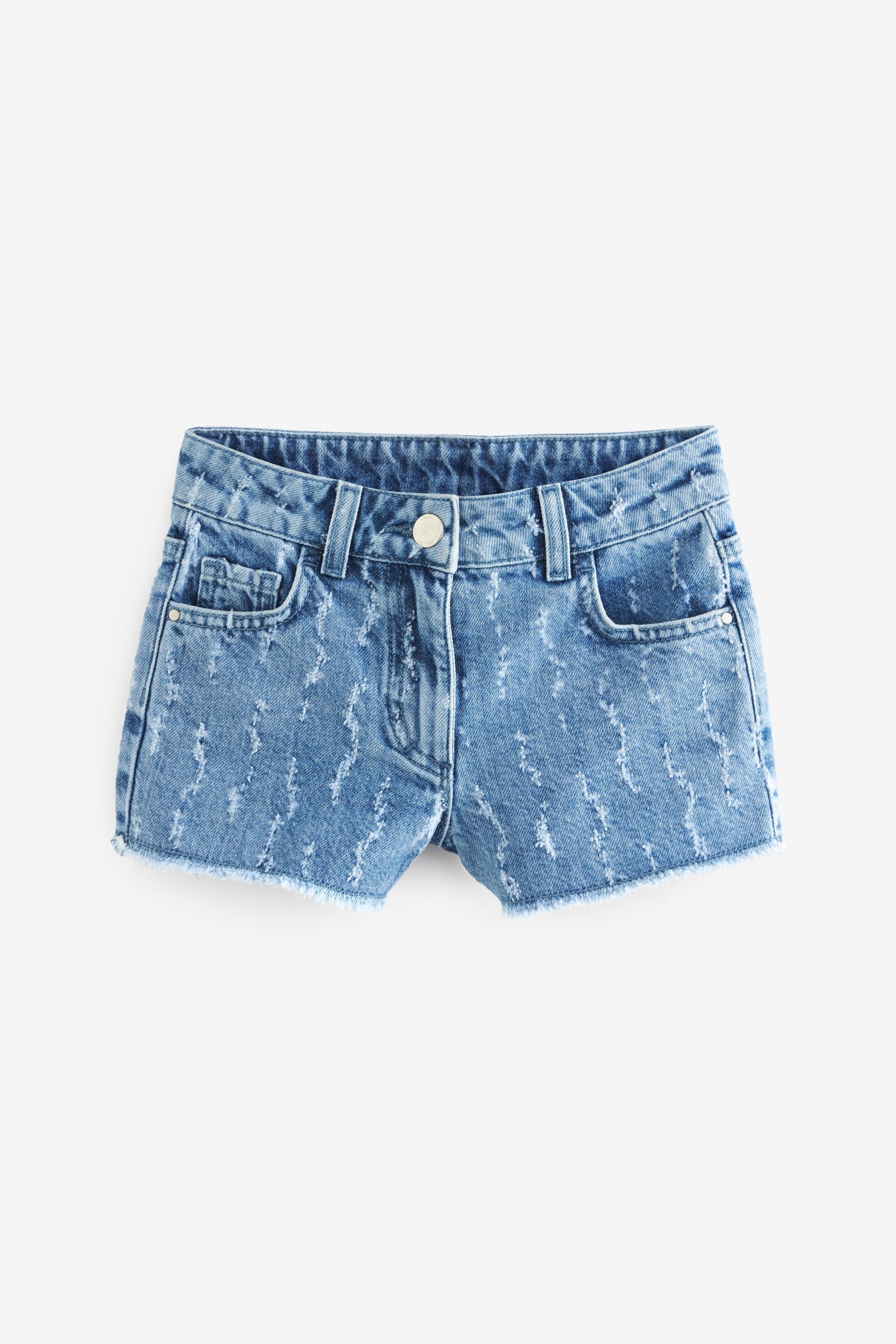 Destroy Regular Length Frayed Edge Shorts (3-16yrs) - Image 5 of 7